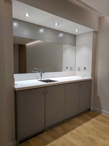 Ruddng Park Spa, vanity unit, wet bay, storage units